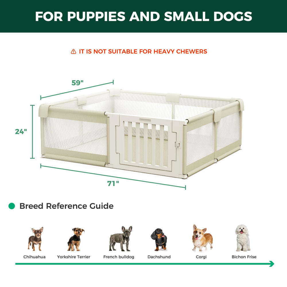 FXW enclos chien espace 29 pieds carrés pour jeu et repos
