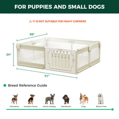 FXW enclos chien espace 29 pieds carrés pour jeu et repos