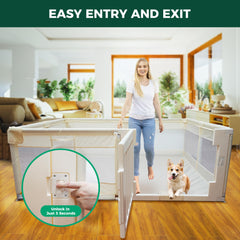 FXW enclos chien piquets inox: stabilité renforcée