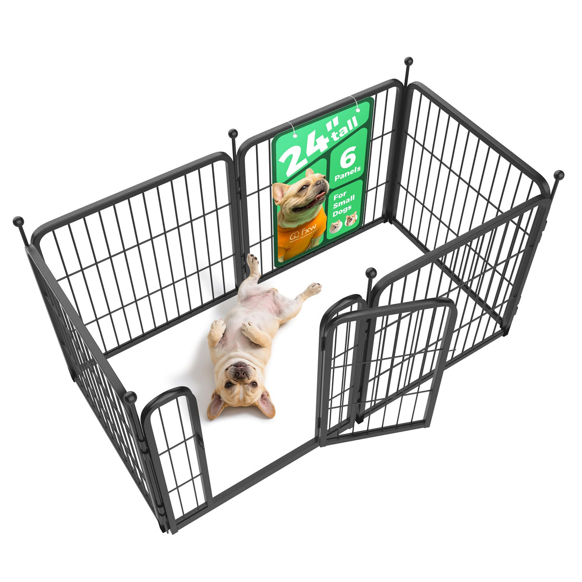 FXW Rollick enclos chien 24 pouces: espace sûr pour petit chien en intérieur.