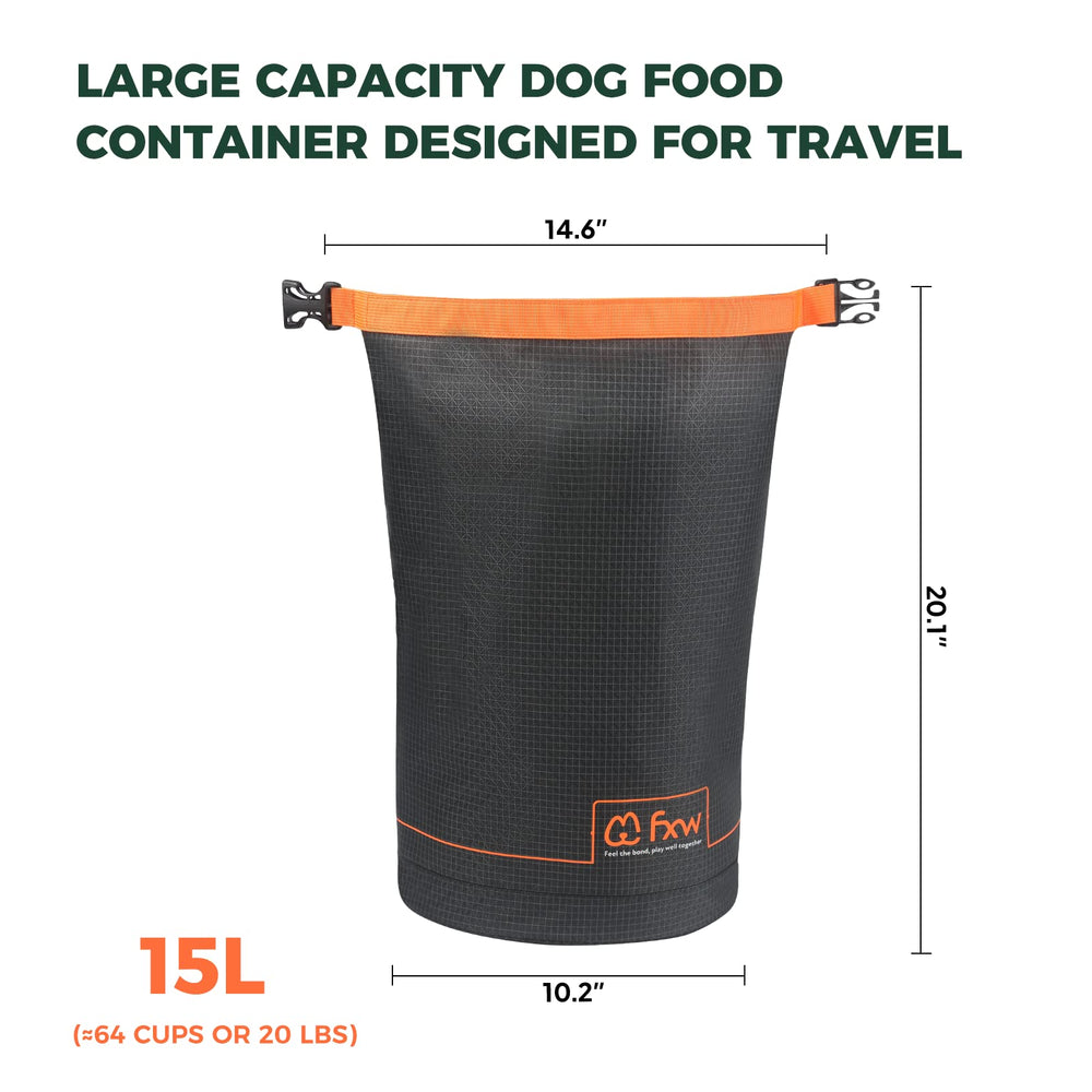 FXW sac poche intérieure gris, rangement pratique pour friandises et accessoires.