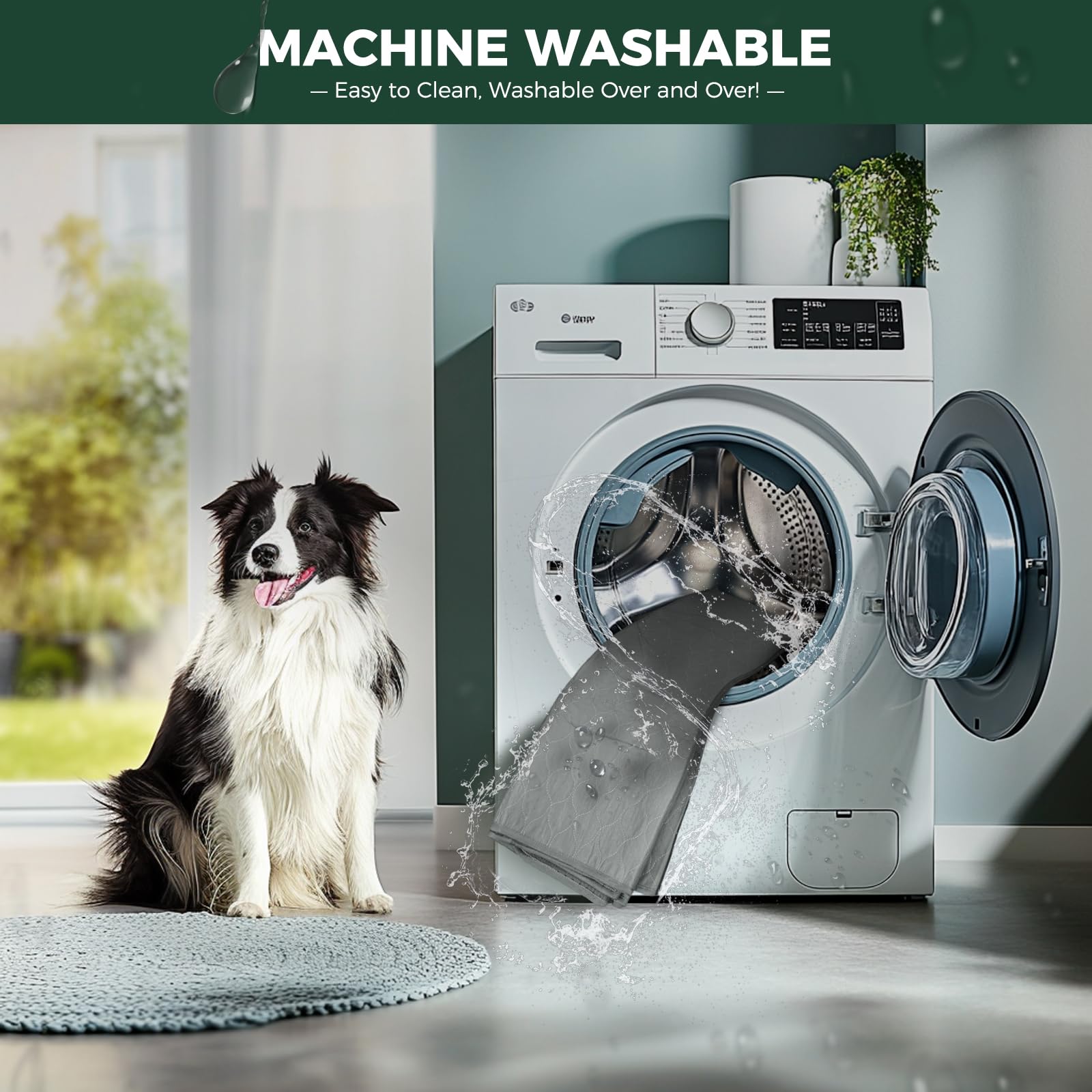 FXW tapis-pipi lavable couche TPU imperméable évite les fuites