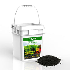 FZONE Substrat d'aquarium planté 3 mm noir favorise l'enracinement.