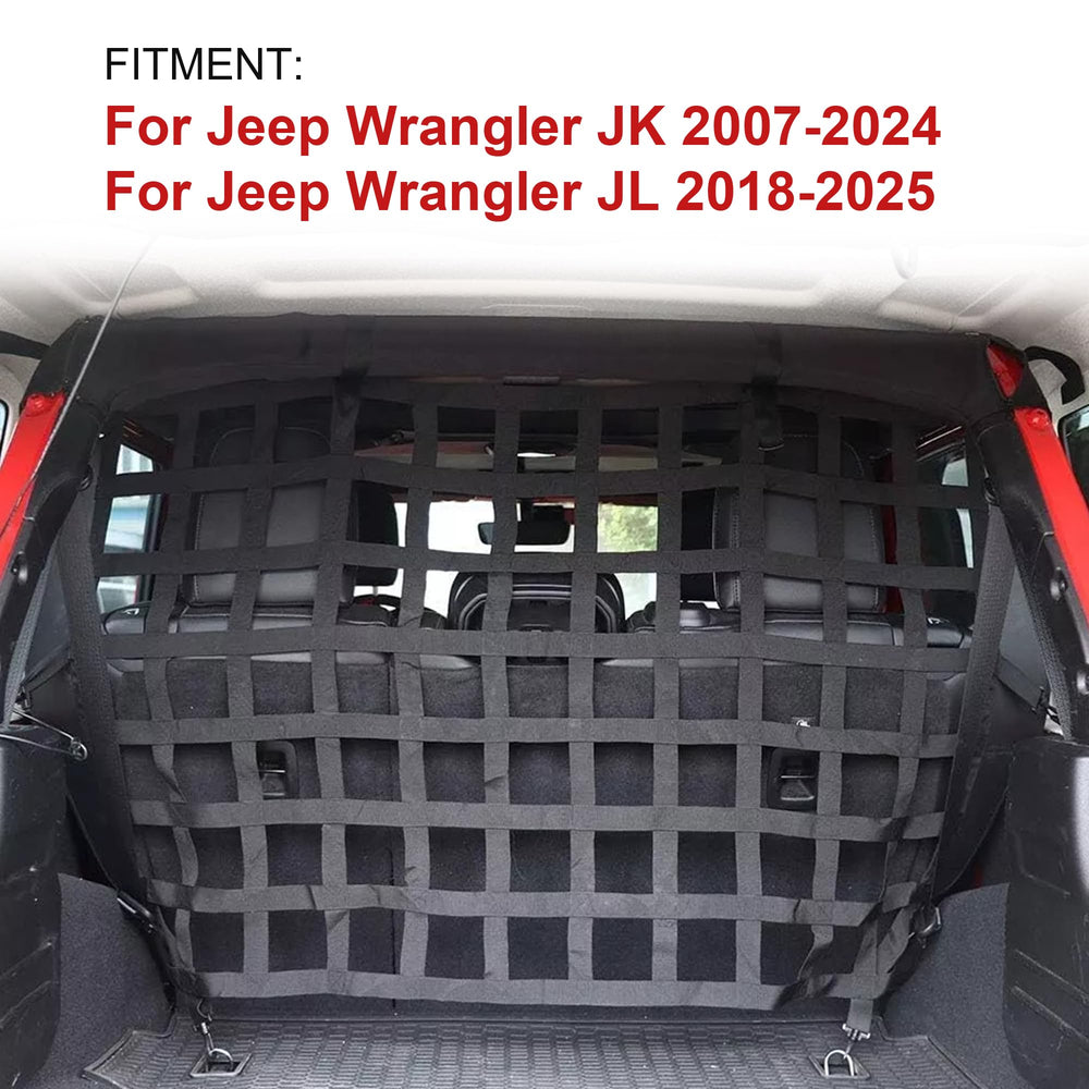 G barrière chien montage rapide dans Jeep Wrangler sans perçage.
