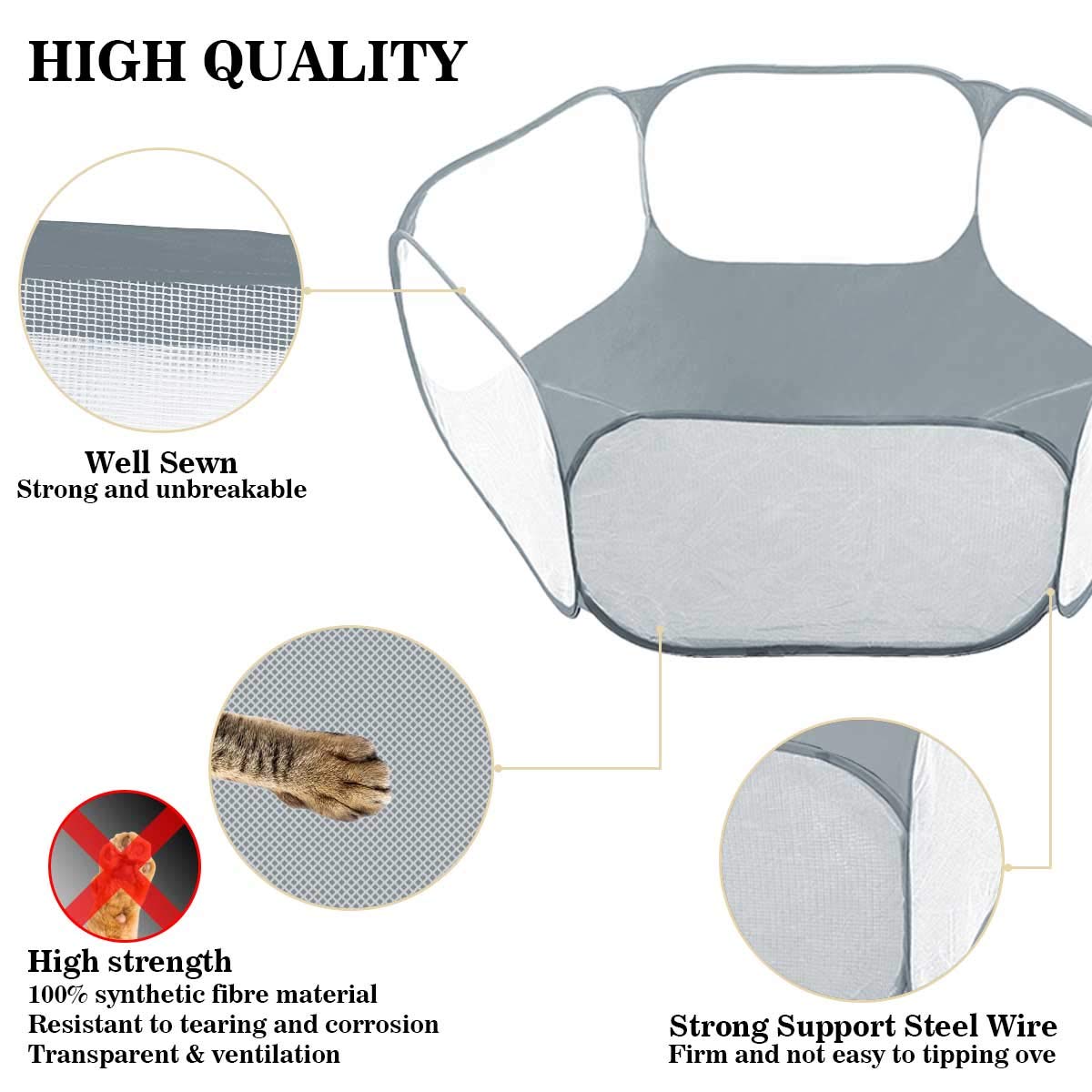 GABraden Enclos petits animaux – pliable et rangement compact.