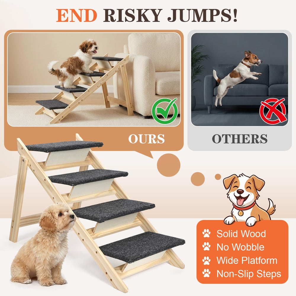Gabieusn escalier chien sur lit pour aide des chiens âgés