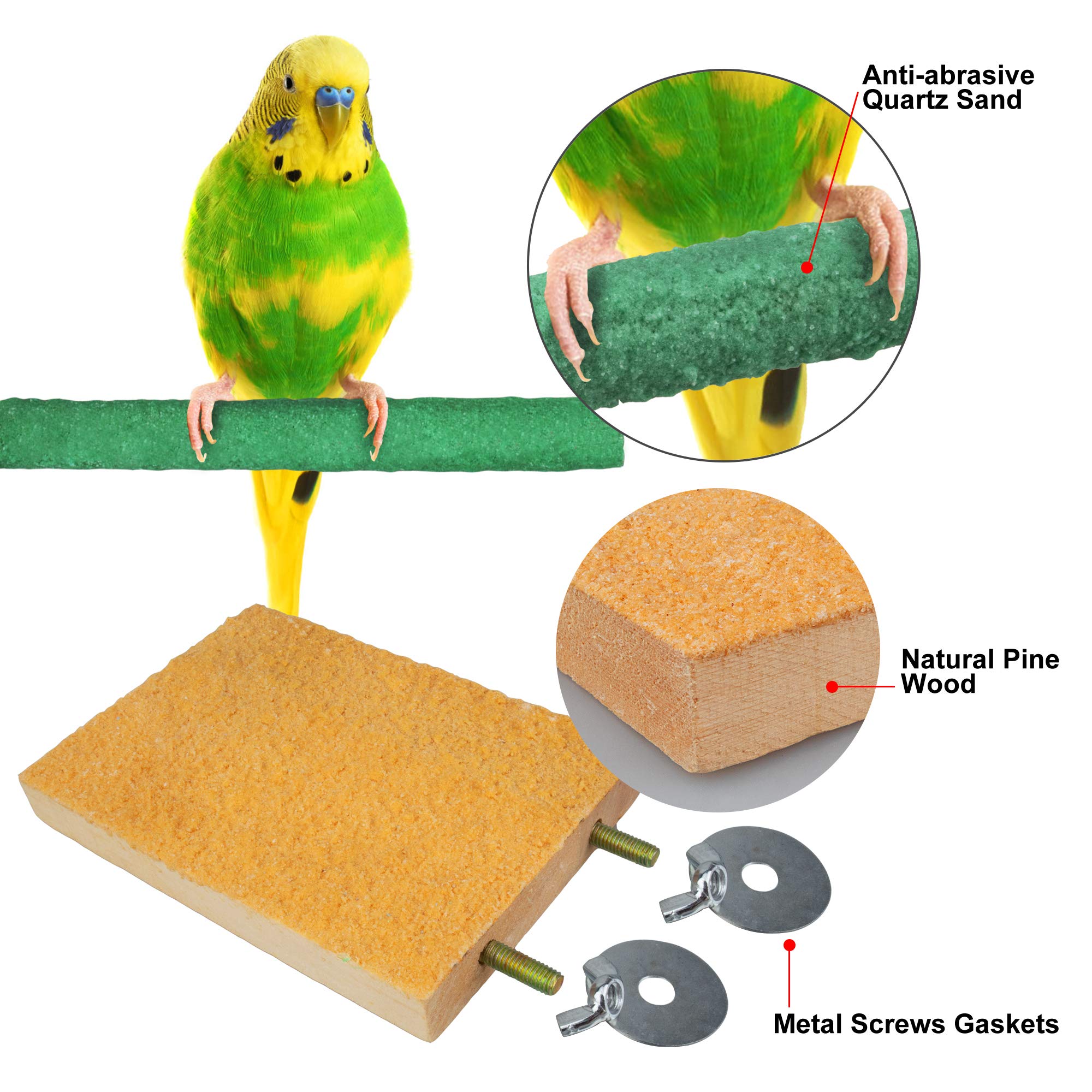 GAGILAND Jeu d'oiseaux en cage favorisant stimulation et réduction d'ennui.