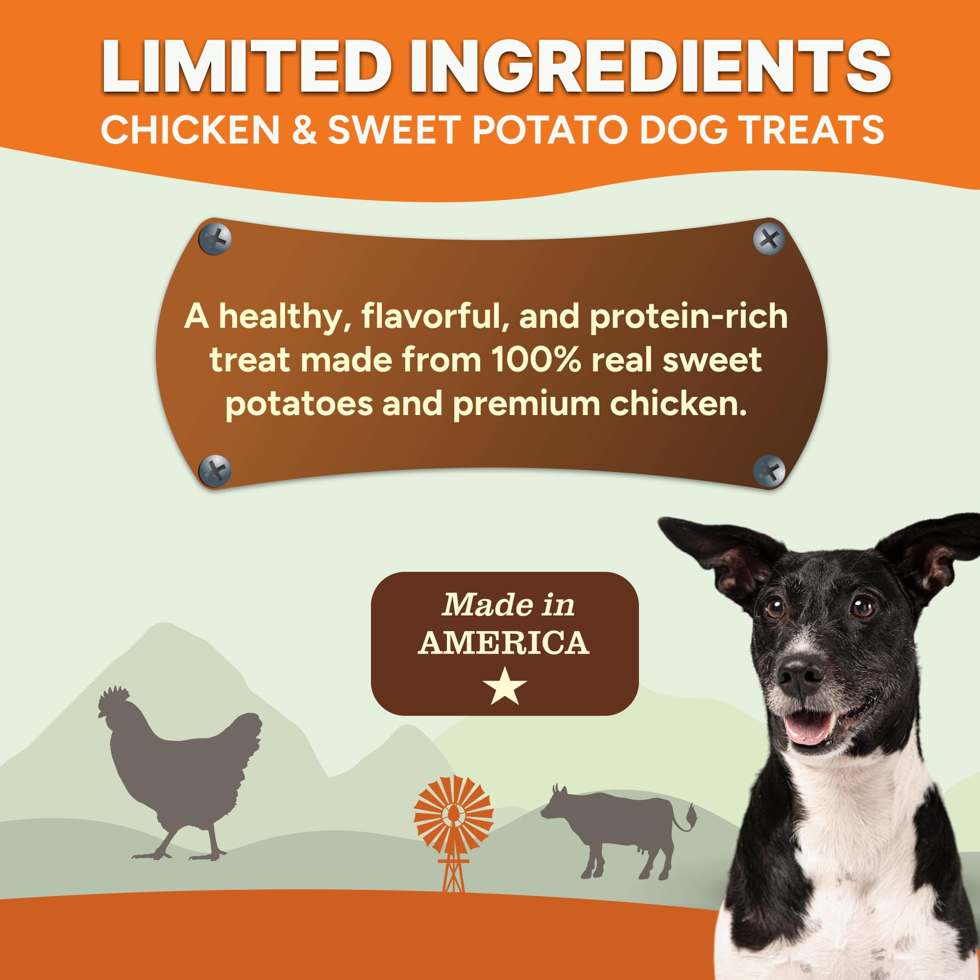 Gaines Family Farmstead Fillets Poulet et Patate Douce – ingrédients naturels pour friandise saine.