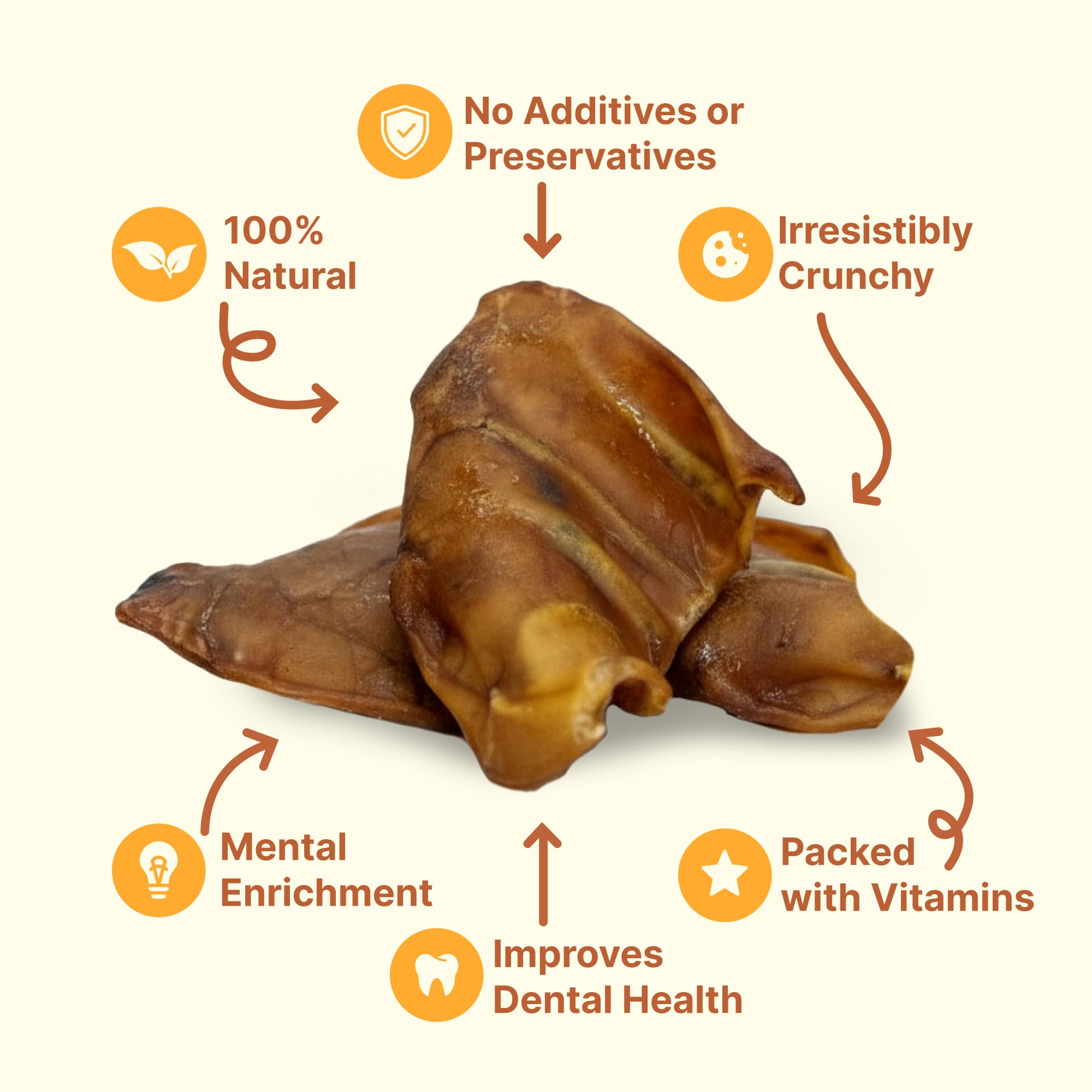 Gaines Oreilles Porc sans additifs hormones, choix sûr pour chiens sensibles.