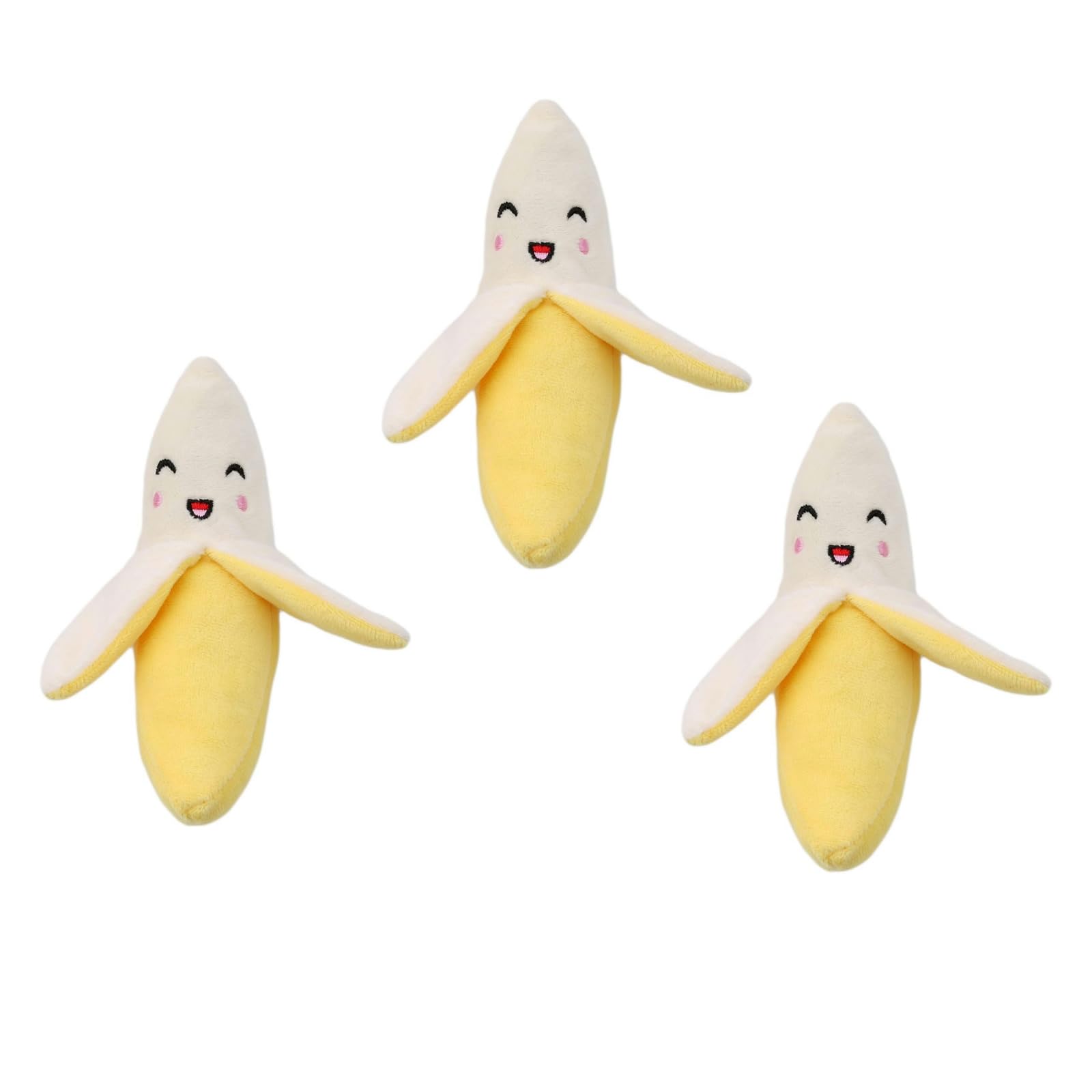 Galepromot banane peluche avec sifflet, divertissement sonore pour chien actif.