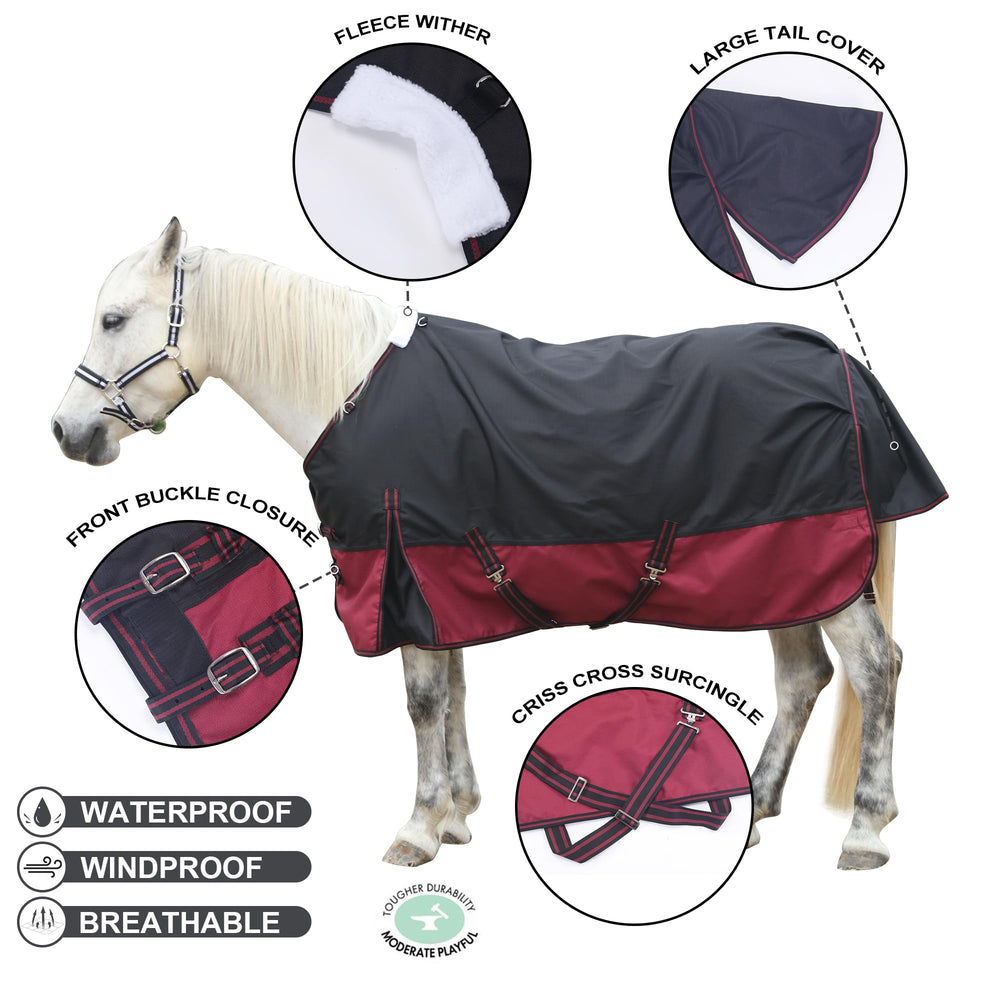 Gallopoff Couverture cheval 200g isolation: chaleur suffisante sans surchauffe.