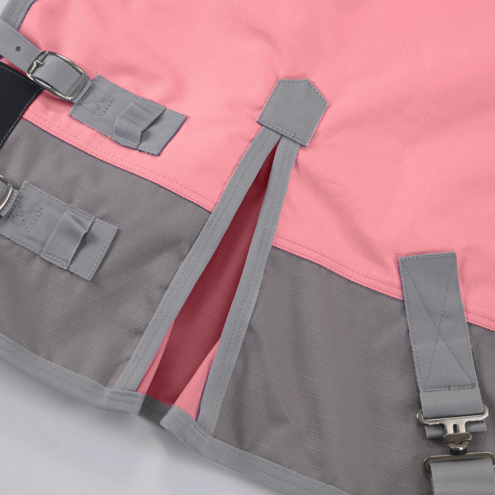 Gallopoff mini-cheval rose, attaches-jambes: stabilité et absence de glissement.