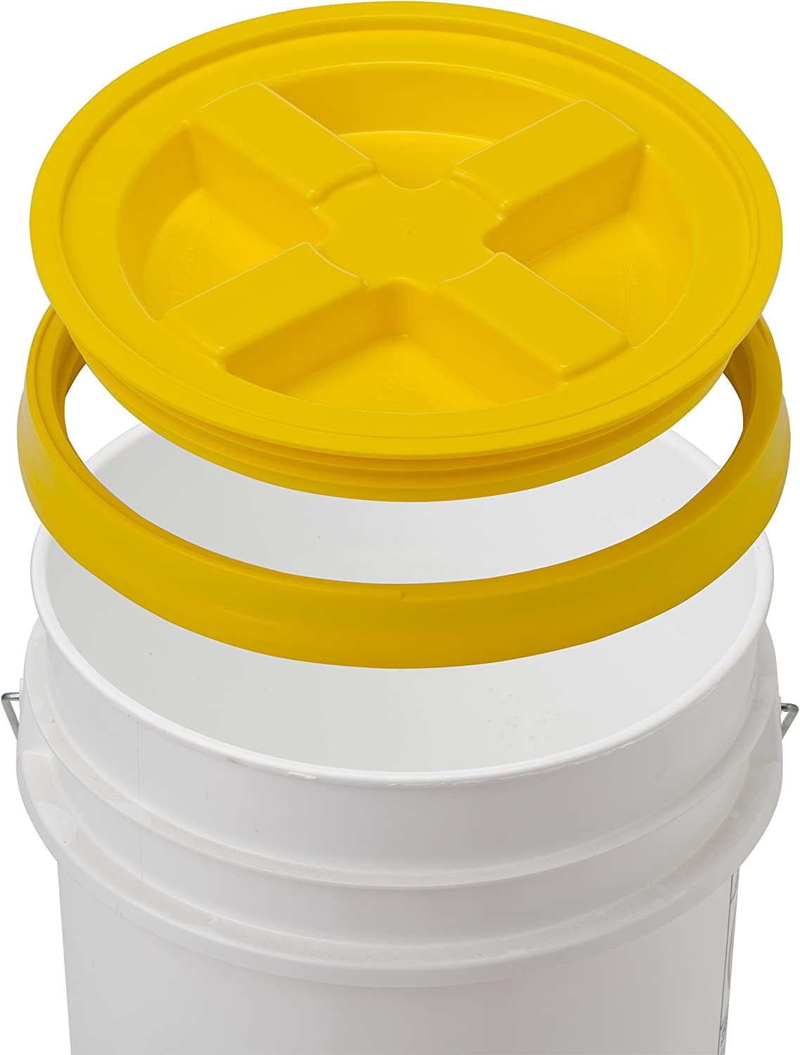 Gamma2 Gamma Seal Lid sur seau 6 gal jaune, protection contre l’humidité et les odeurs.
