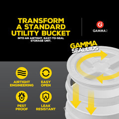 Gamma2 couvercle portable avec poignée pour déplacer le seau