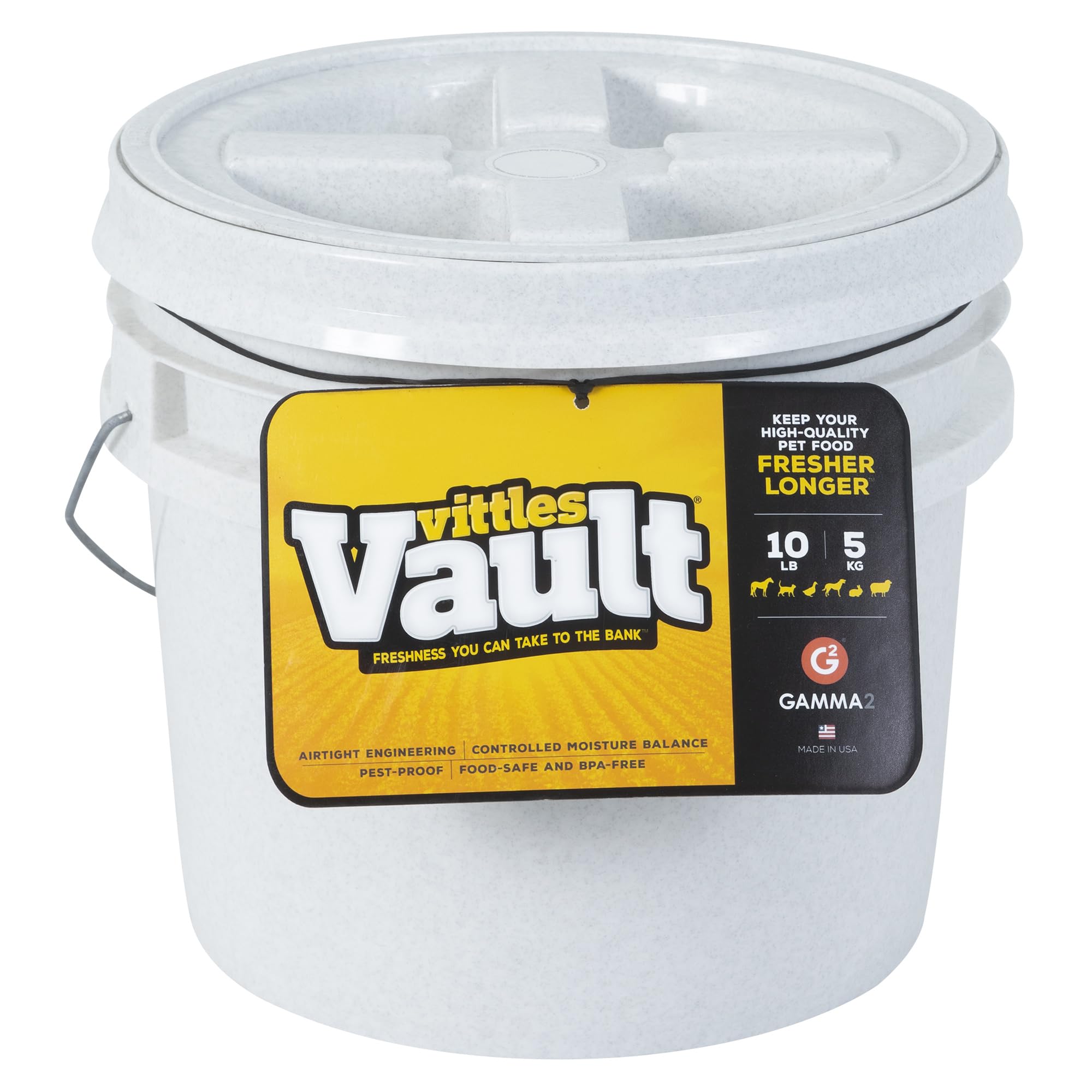 Gamma2 Vittles Vault, boîte de stockage 10 lb garde fraîcheur et protégée des insectes.