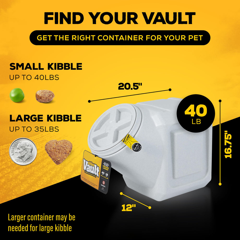 Gamma2 Vittles Vault Outback en HDPE sans BPA, robuste et sûr.