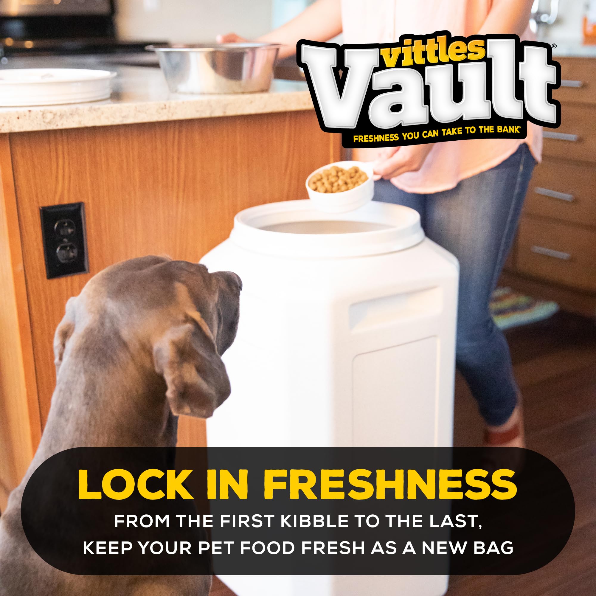 Gamma2 Vittles Vault: protection contre les nuisibles grâce au couvercle hermétique et aux joints doubles.