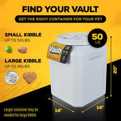 Gamma2 Vittles Vault système Gamma Seal, fermeture hermétique, limite l\'humidité.