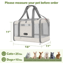 Porte-chat GAPZER avec maillage translucide offrant une vue et ventilation.