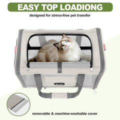 Transporteur GAPZER pour chat avec ventilation à quatre côtés pour circulation d’air.