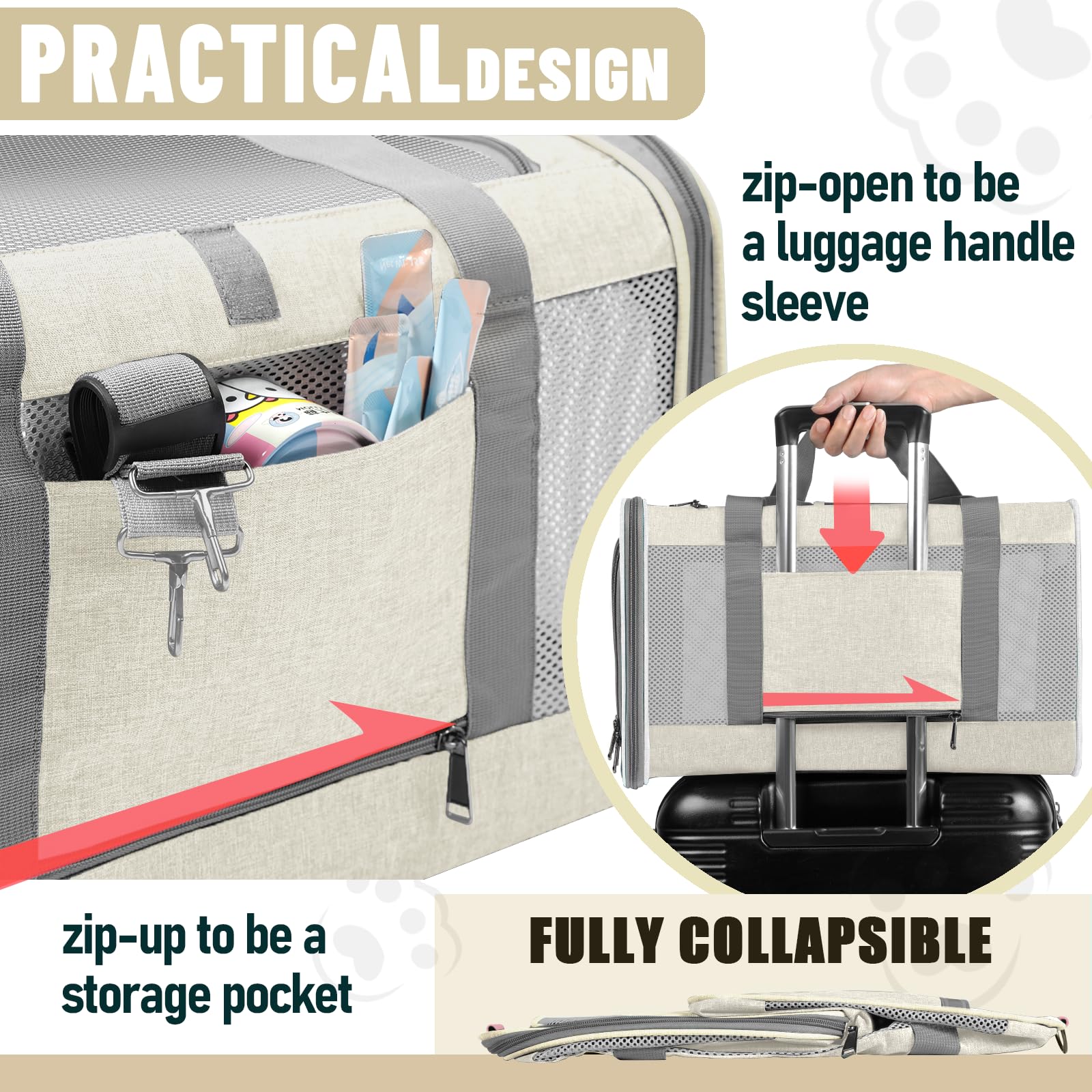 GAPZER portage double avec poignée et bandoulière pour un transport pratique.