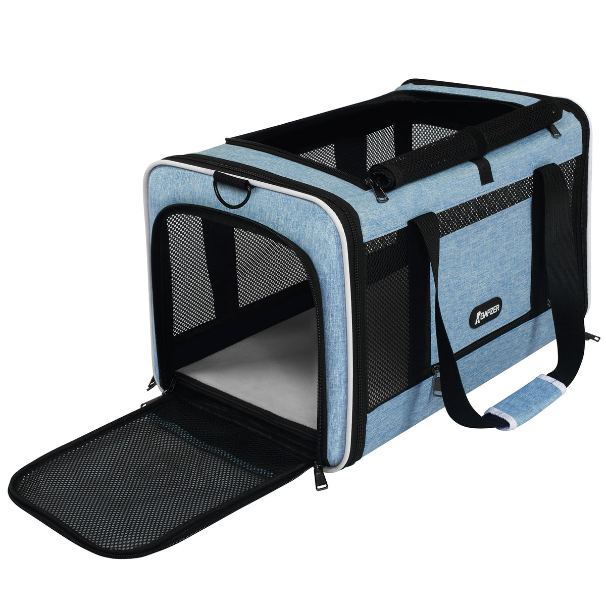 GAPZER sac de transport chat moyen – intérieur spacieux pour voyage confortable
