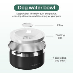 Bol eau detacheable Gardner Pet, nettoyage facile.