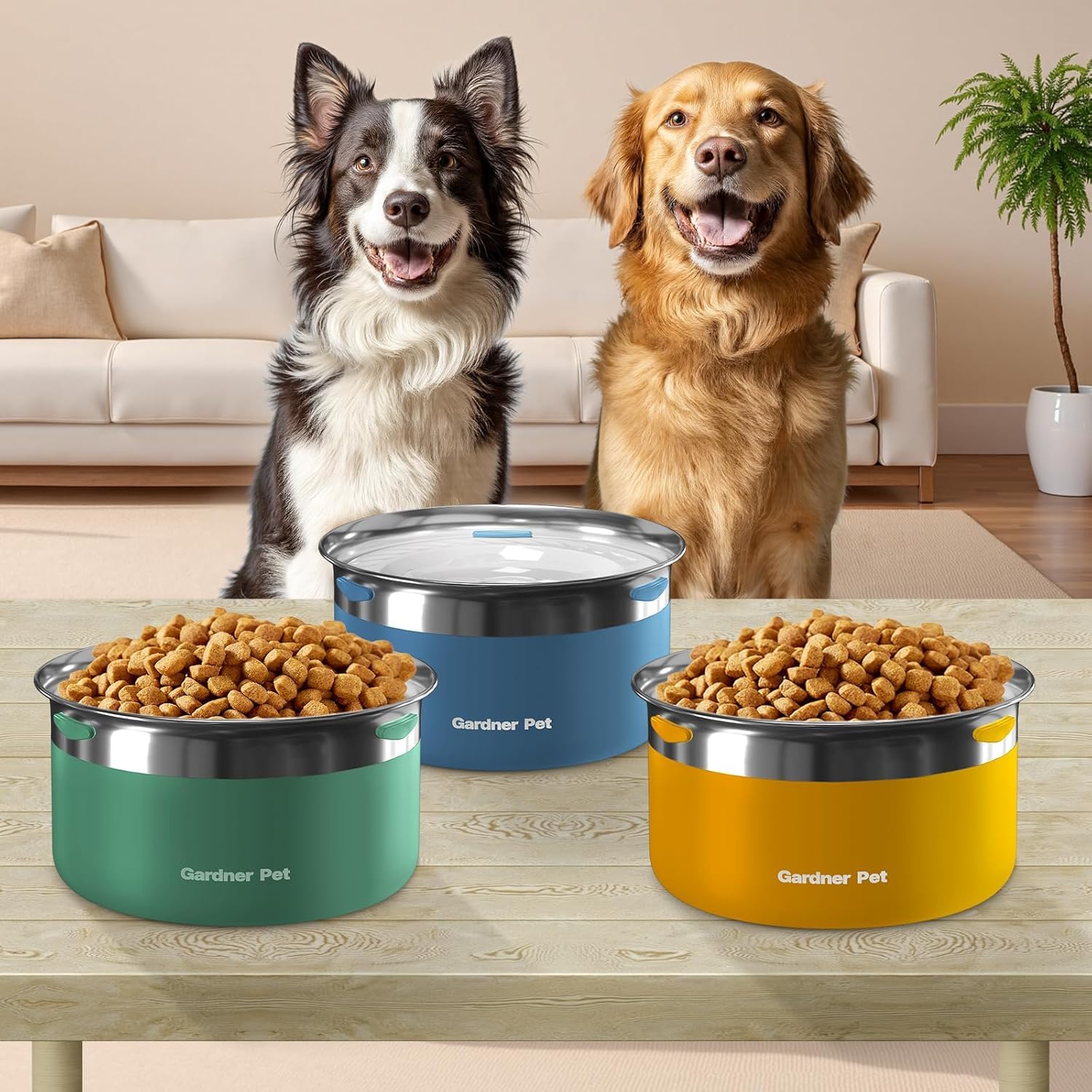 Gardner Pet bol eau durable en acier inox, solution moderne pour hydratation quotidienne.