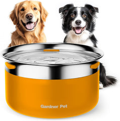 Gardner Pet bol eau inox-304, gros plan montrant durabilité et sécurité sanitaire.