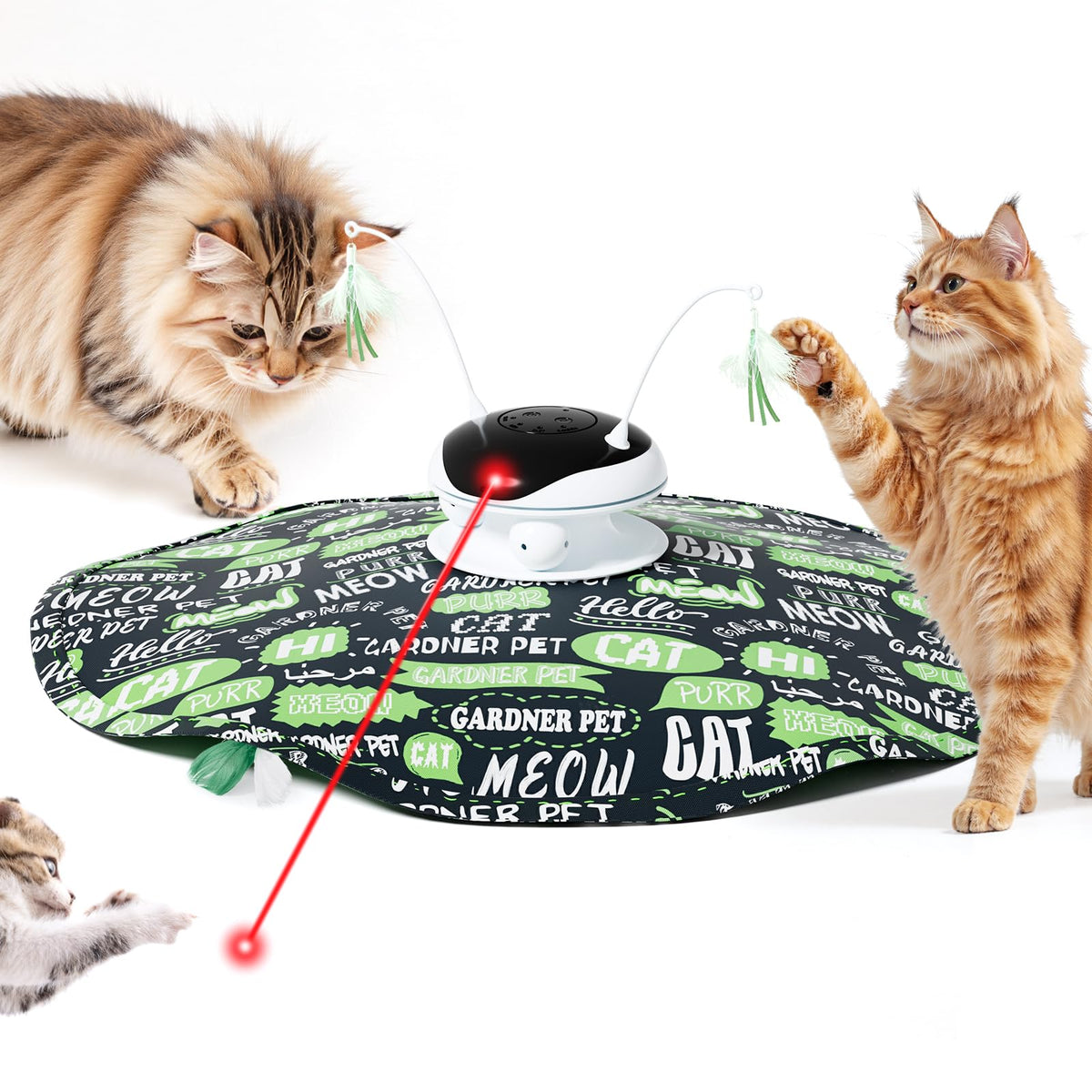 Gardner Pet Chat: point rouge DEL stimule la chasse et l’attention.
