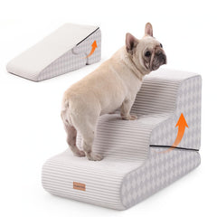 Gardner Pet escaliers 3 etapes petit chien sur salon facilite l’accès au canapé.