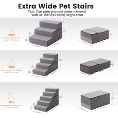 Gardner Pet escalier pliable: rangement léger et transport facile.
