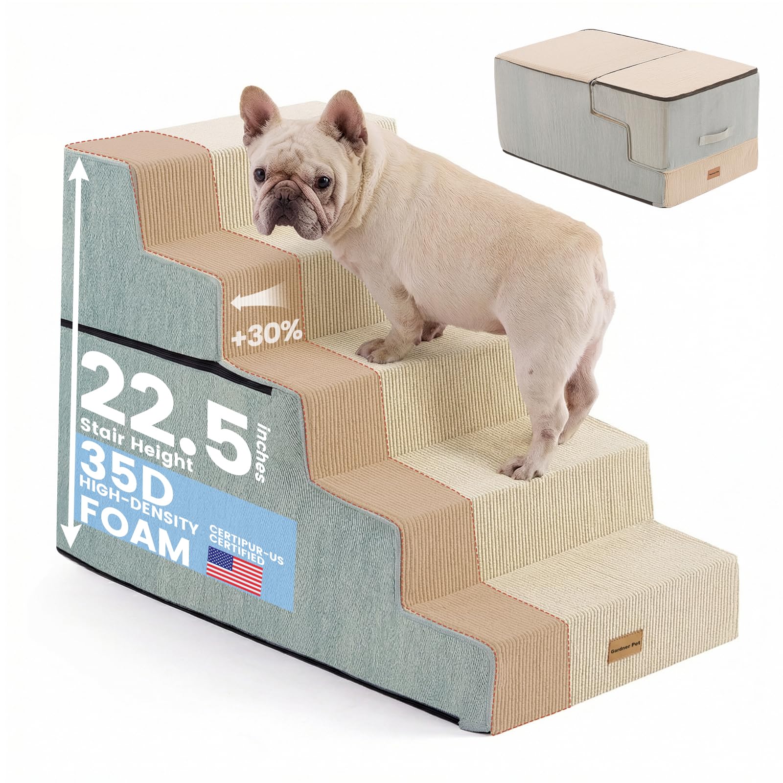 Gardner Pet escaliers pour chien petit, accès sûr au canapé.