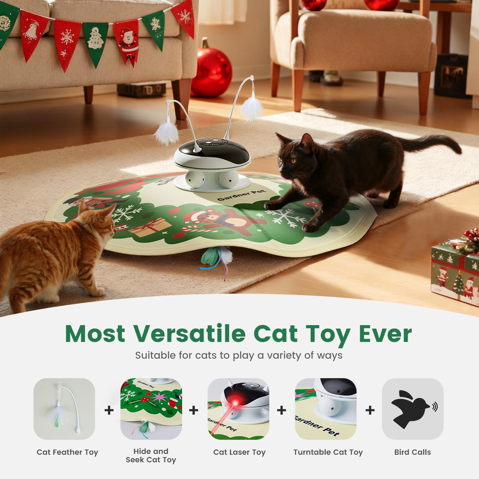 Gardner Pet Interactif balle piste pour poursuite et coordination féline.