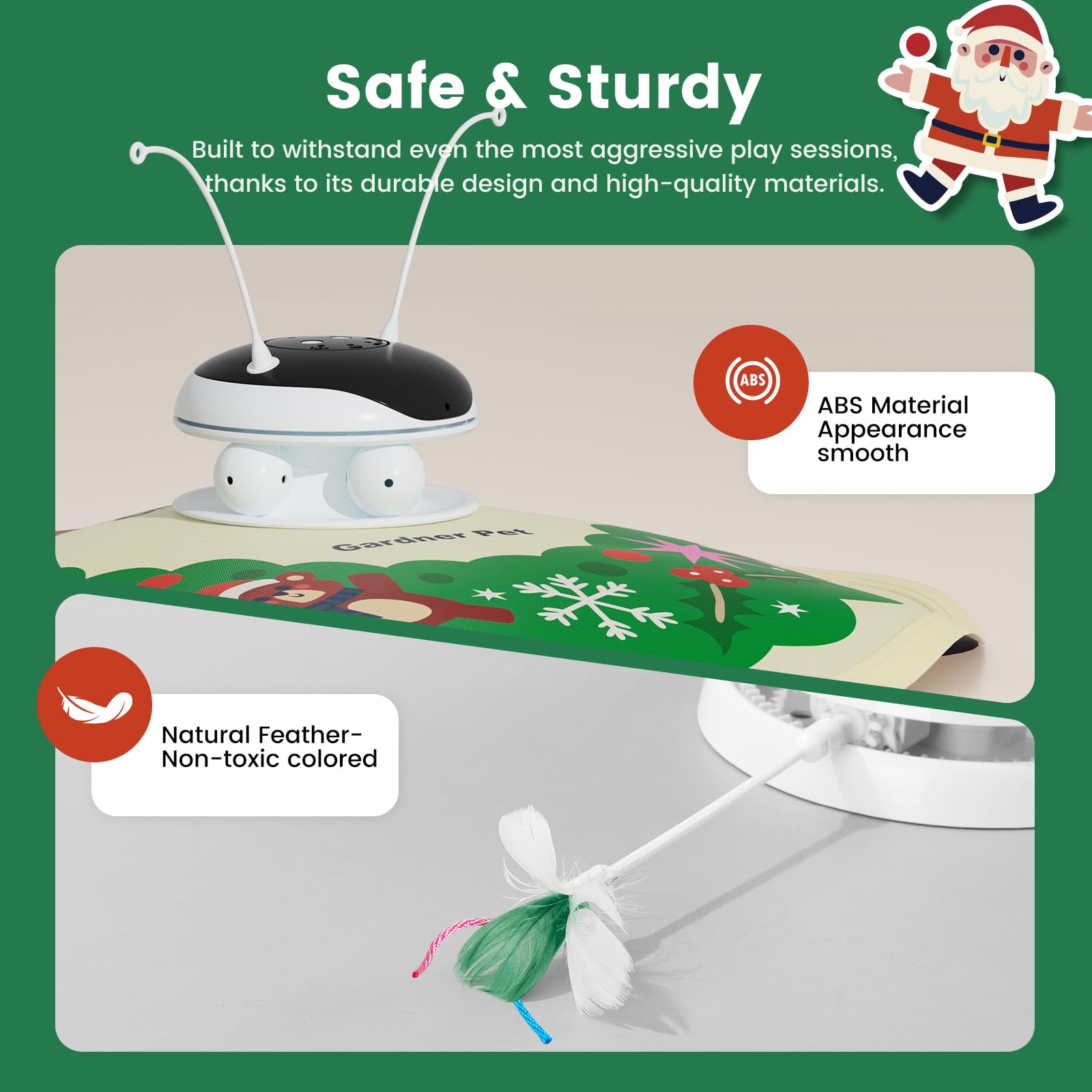 Gardner Pet Interactif oiseau realiste avec sons pour divertir et apaiser les chats.