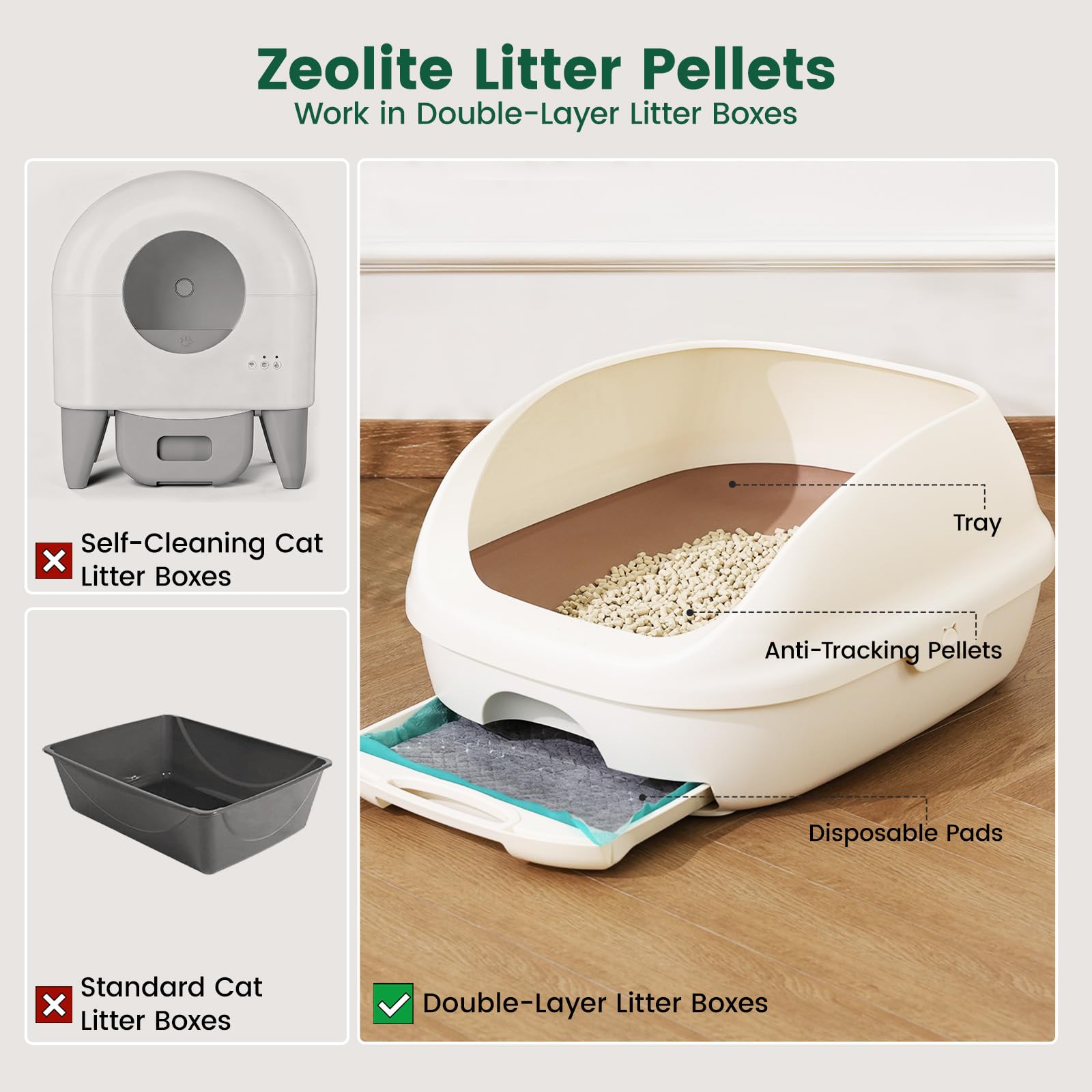 Litière légère Gardner Pet – pellets faciles à manipuler.