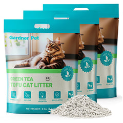 Gardner Pet Litière tofu absorption rapide, boîte plus propre et moins de dégâts.