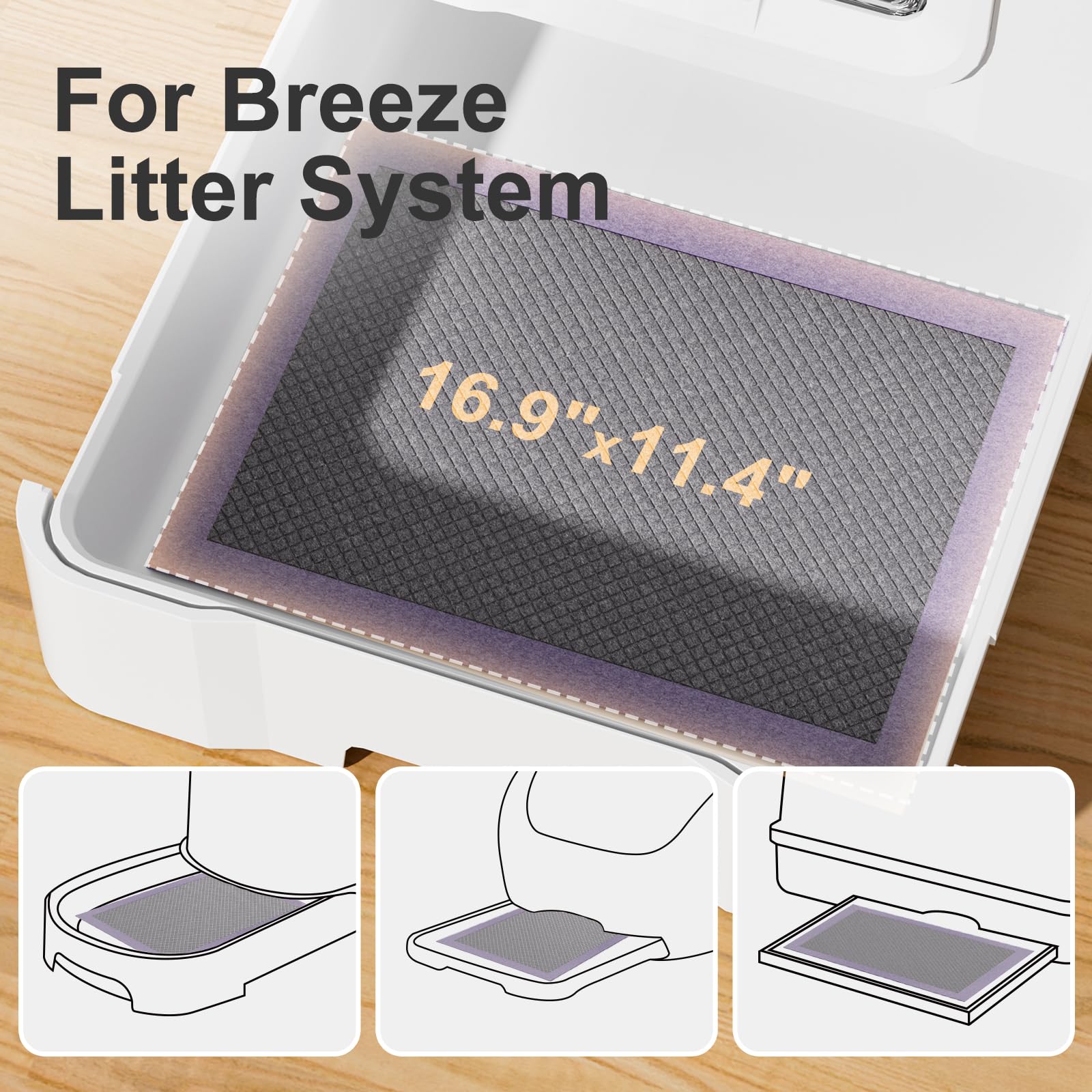 Gardner Pet protection anti fuite Breeze Violet, fond et sols protégés