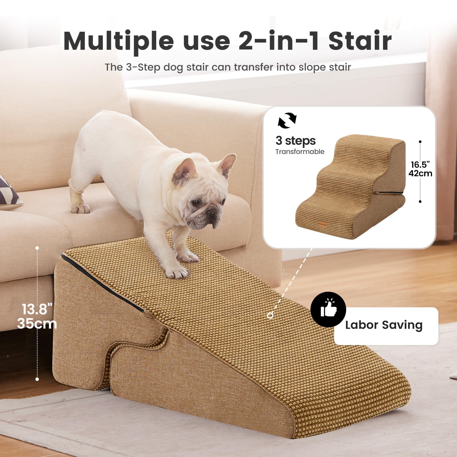 Gardner Pet rampe pour chien et canapé, conversion rapide et sécurisée.
