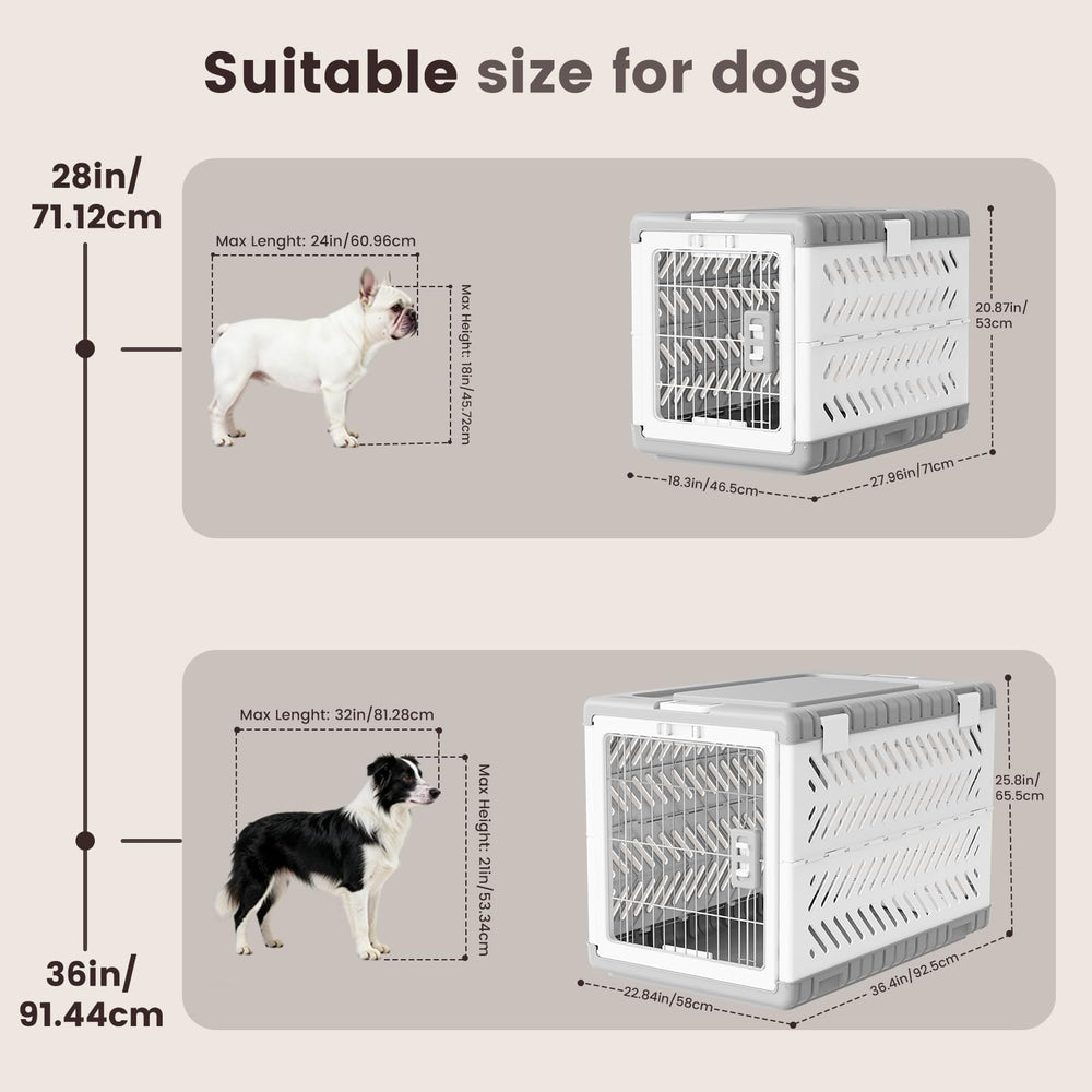 Gardner Pet roulettes cage chien, déplacement facile dans la maison et voyage