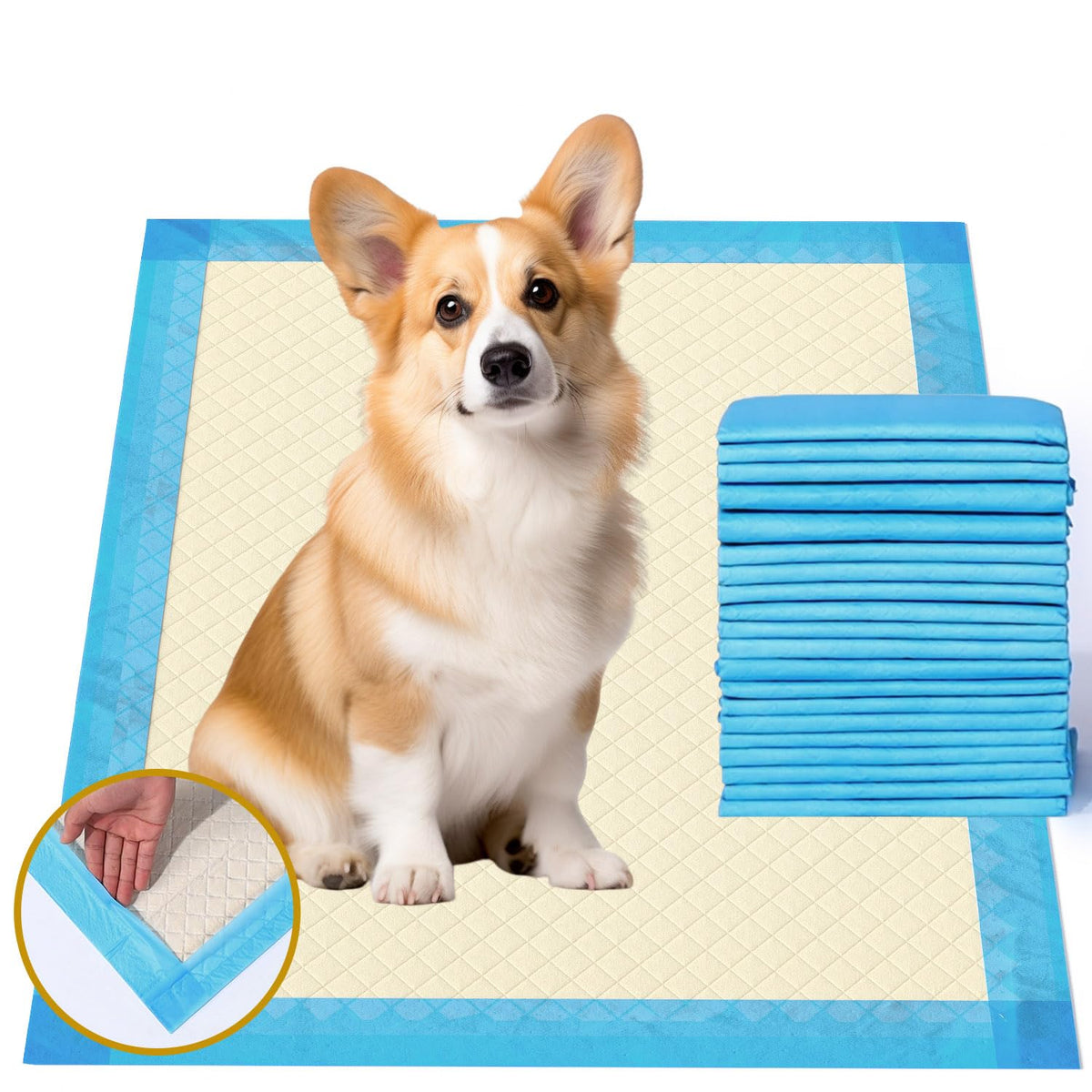 Gardner Pet tapis absorbant 22x22, absorption rapide pour chien