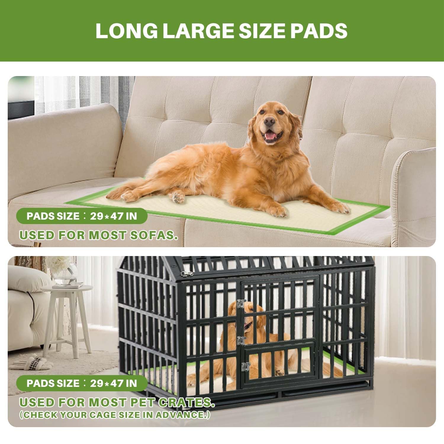 Gardner Pet Tapis Couture Diamant, motif qui retient efficacement l’urine.