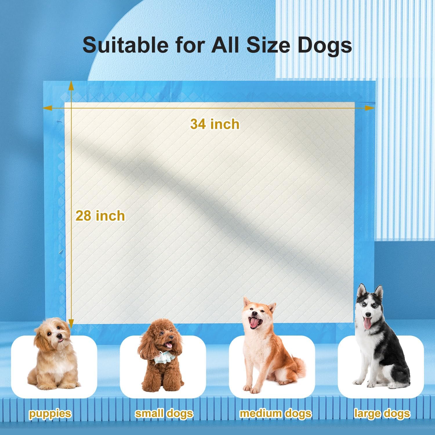 Gardner Pet tapis anti-fuite avec bordures, XL 28x34, protège sols.