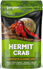 Emballage Gargeer Hermit Crab Complete Diet montrant des ingrédients premium