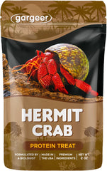Gargeer Hermit Crab Protein Treat, emballage prêt à nourrir votre crabe lors du repas.