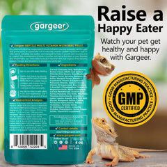Gargeer fruits bio goût naturel stimule l'appétit du reptile.