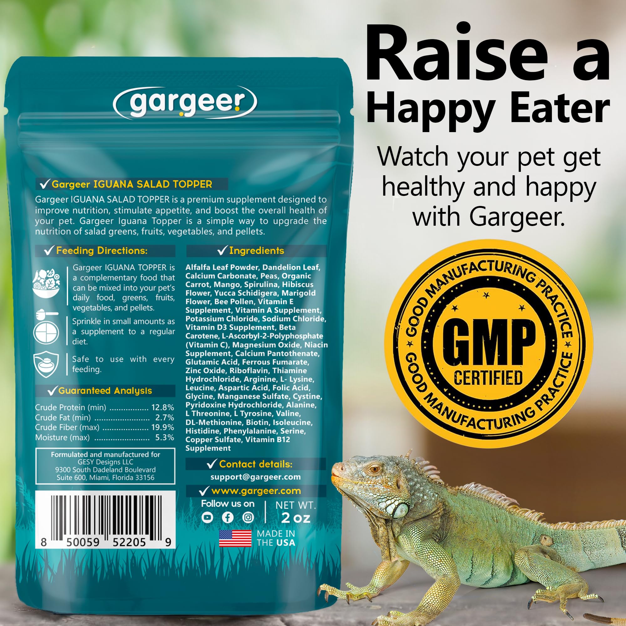 Gargeer iguane salade supplément dose sur l'alimentation, soutien de l'appétit