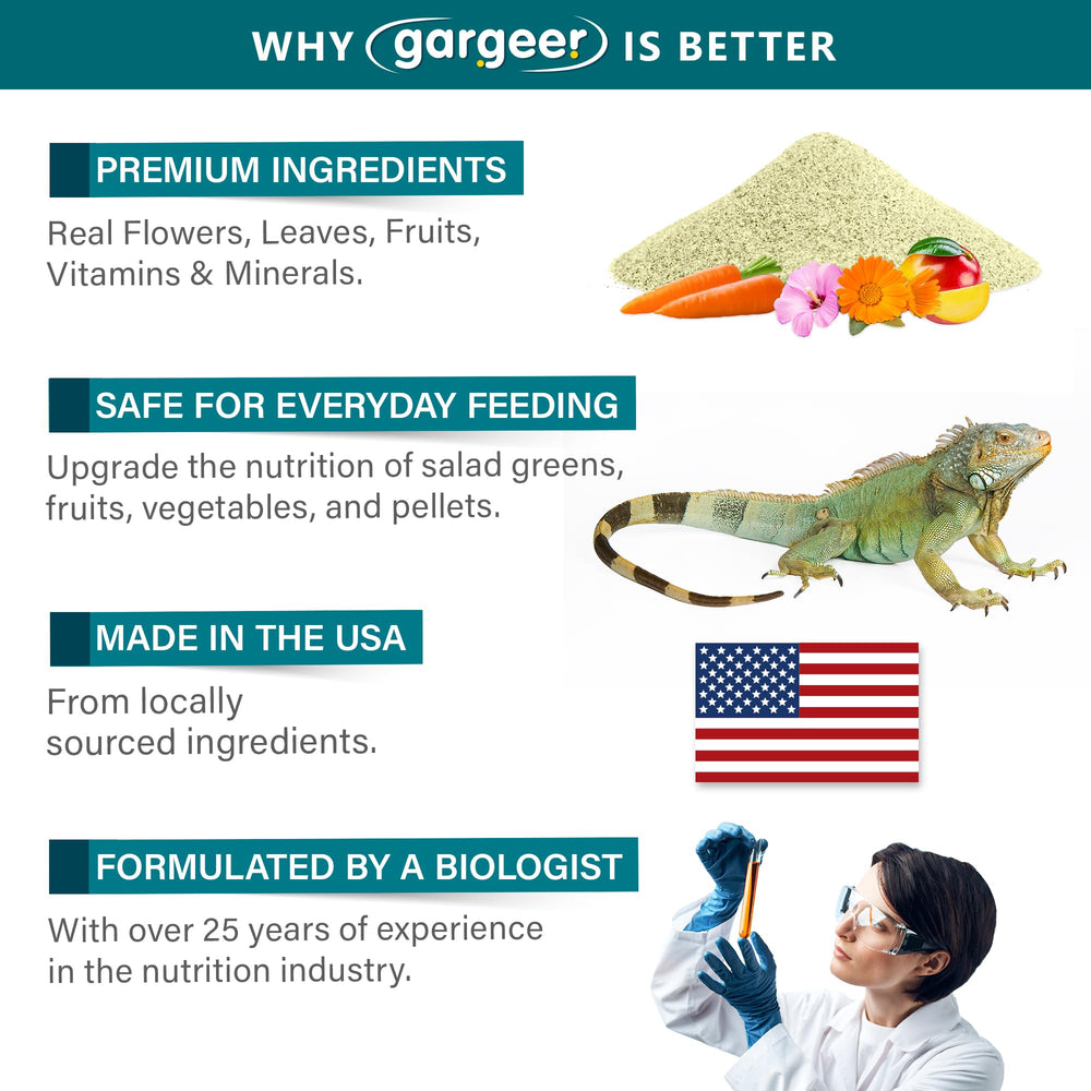 Gargeer iguane salade supplément fabrique aux États-Unis, qualité garantie