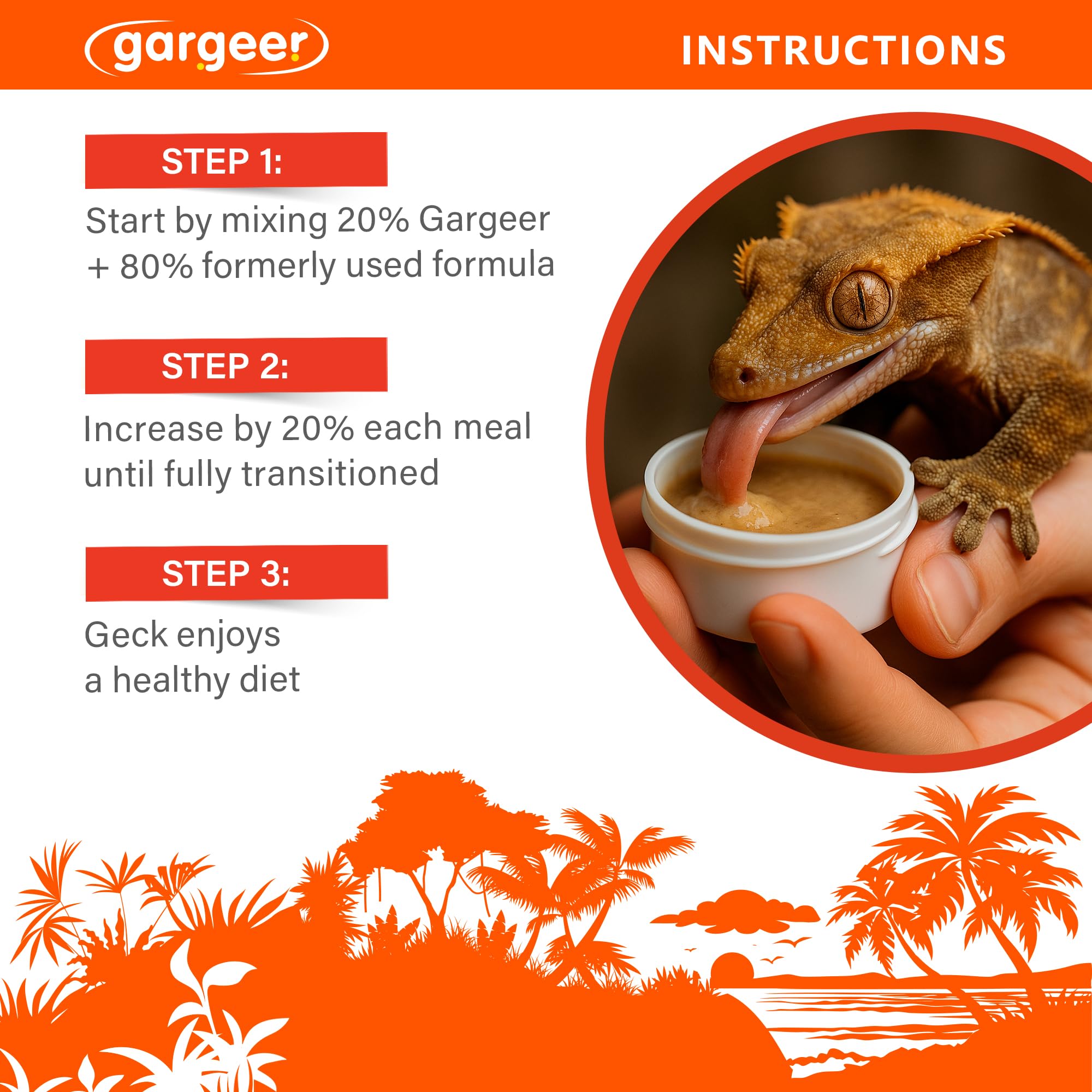 Gargeer Nectar Énergie – Emballage pratique facilitant les routines d'alimentation.