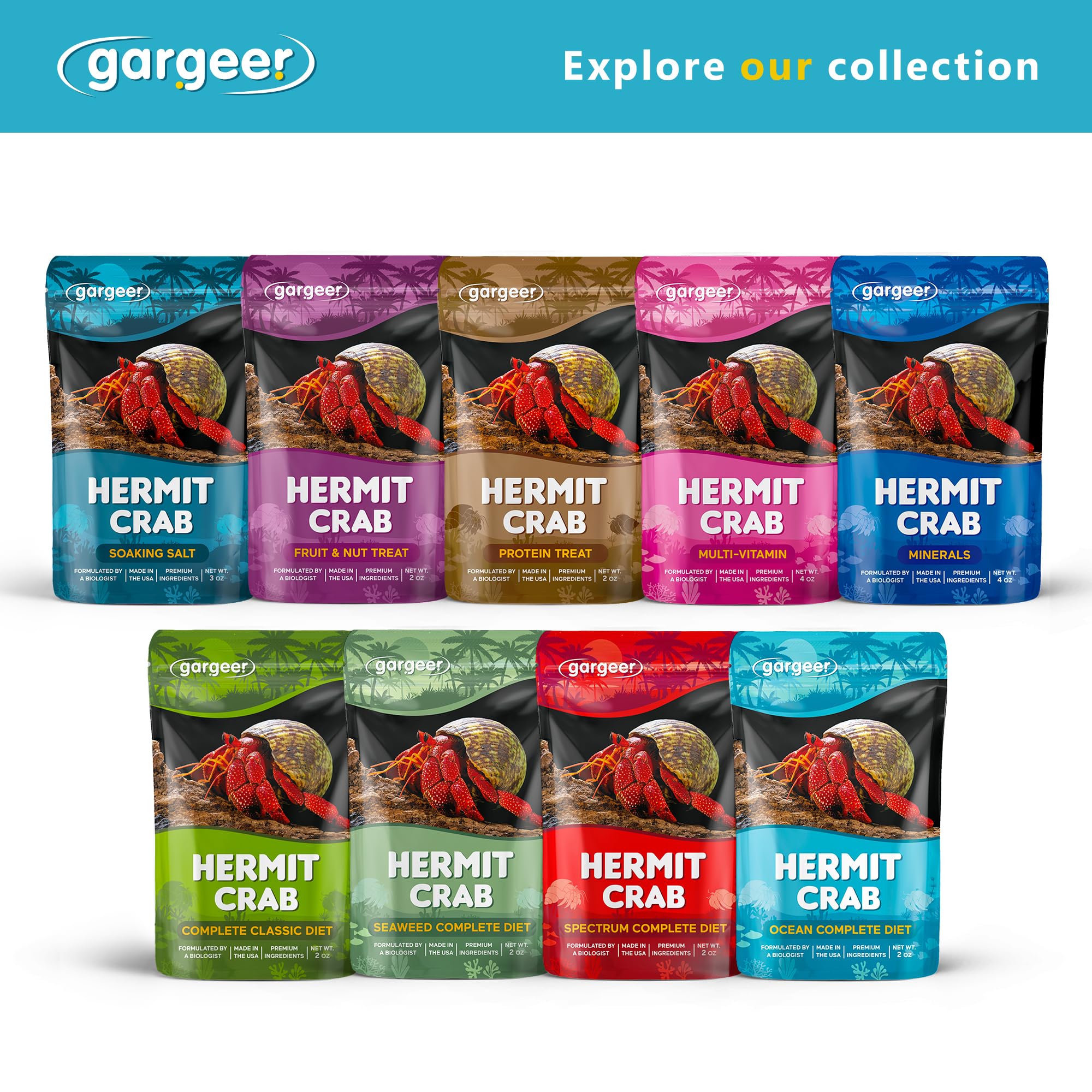 Gargeer Ocean Blend — alimentation tout-en-un simplifiée pour les crabes hermites.